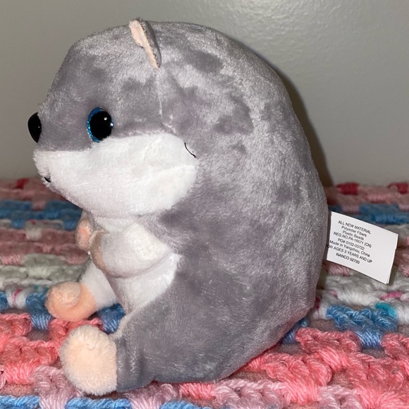Nanco Belly Buddies Grey Hamster Plushie - Picture 2 of 4